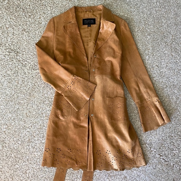 Wilsons Leather Jackets & Blazers - Caramel Soft leather Wilsons Pelle trench coat